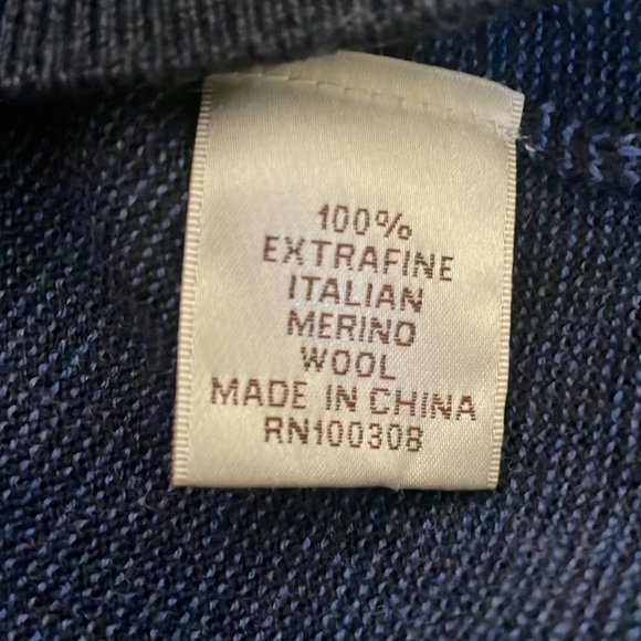 Peter Millar merino wool blue quarterzip small - Picture 6 of 8